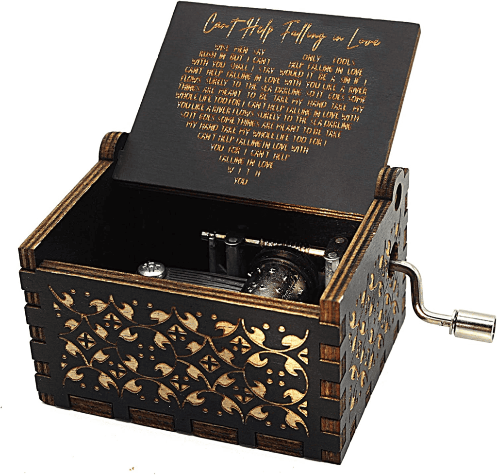 Can't Help Falling in Love Wood Music Box