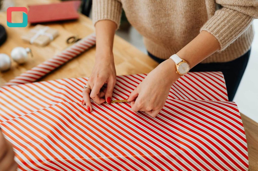 wrapping a gift